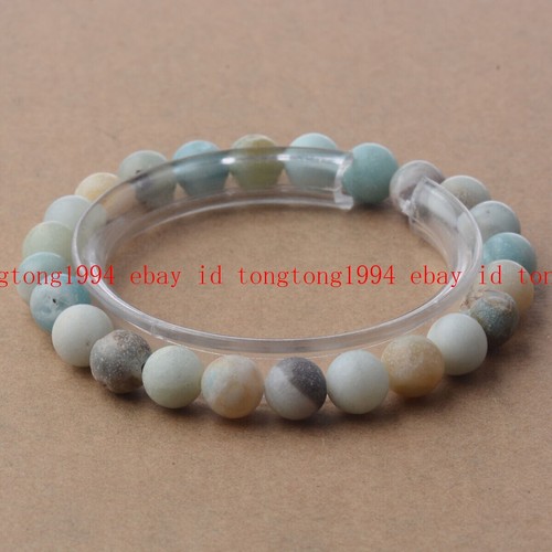 Hübsch 8mm Natürlich Mehrfarbig Rund Edelsteine Perlen Armband Schmuck 19cm - 第 4/40 張圖片