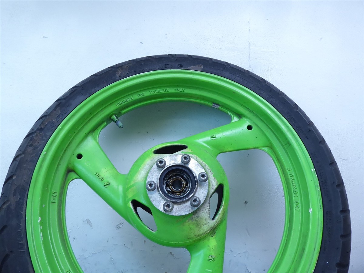 1992 Yamaha FZR600 Y728) green front wheel rim 17in | eBay