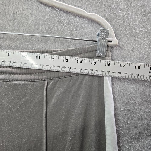 VINTAGE Nike Girl Activewear Pants Large Gray Logo Swoosh Embroidered Baggy Y2 - Picture 3 of 11