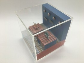 Super Mario Bros 2 Mario fights Wart Nintendo NES Shadow Box Diorama Cube