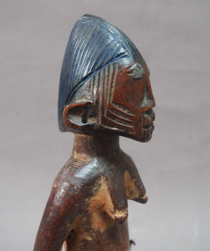 GOOD OLD WEST AFRICAN TRIBAL ART NIGERIAN YORUBA ILORIN FEMALE IBEJI DOLL BEADS - Picture 6 of 20
