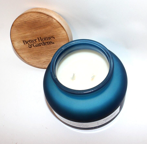 2 x Better Homes & Gardens 18oz Blue Fern and Citrus 2-Wick Bell Jar Candle Lot - Picture 5 of 5