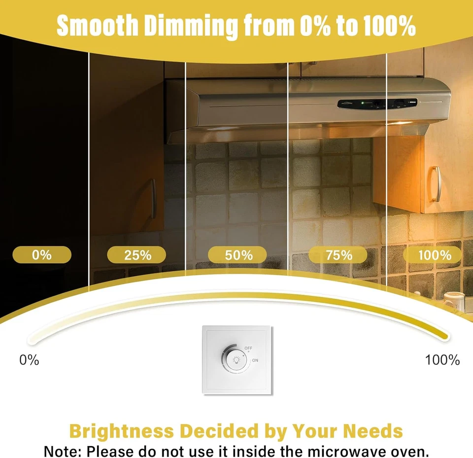 LED Microwave Light Bulbs under Hood 40W Equivalent, E17 LED Bulb Dimmable for R - Image 4 of 4