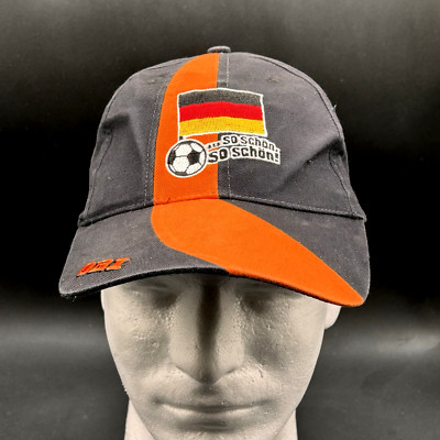 Germany So Schon OBI Hat Black & Orange Adult Soccer Fan Club Strapback Used