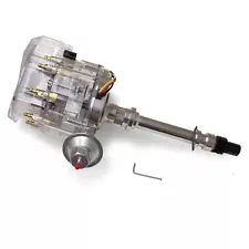 For SBC BBC Assault Racing Chevy 305 350 454 V8 Clear Cap HEI Distributor 65KV
