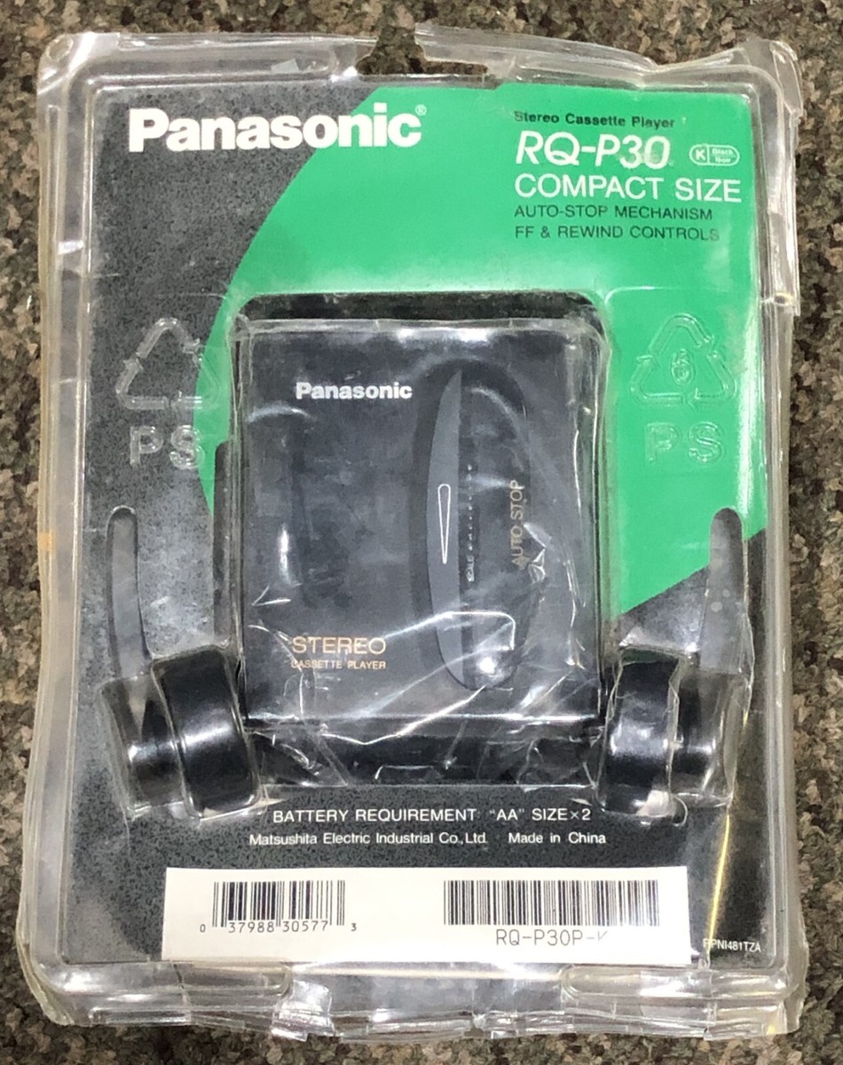 Vintage NOS Panasonic Stereo Cassette Player RQ-P30 Compact Size