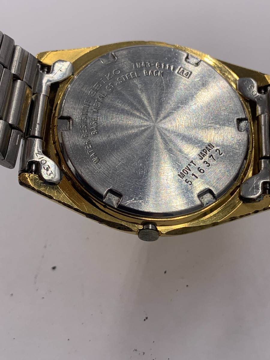 Seiko watch Quartz Day/Date 7N43-8111 Working new battery
