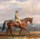 Horse riding Oil painting Picture Giclee Art Printed on canvas L336