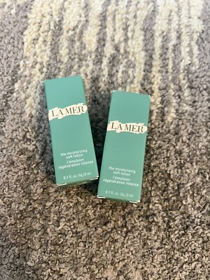 Lot 2  La Mer The Moisturizing Soft  Lotion 0.1oz/3ml Each NIB Mini Size