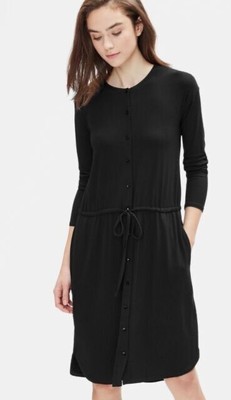 drawstring jersey dress