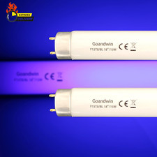 2 Pack 18 Inch F15T8/BL 350BL Replacement Black Light Blue Bulbs, F15W T8 BL Lin