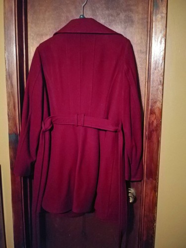 Women Coat size 1X brand I.N.C new without tags flared bottom with tie belt - Picture 8 of 11
