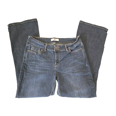 Levis 526 Jeans Womens 14M 34x31 Slender Boot Cut Stretch Dark Wash Preppy City