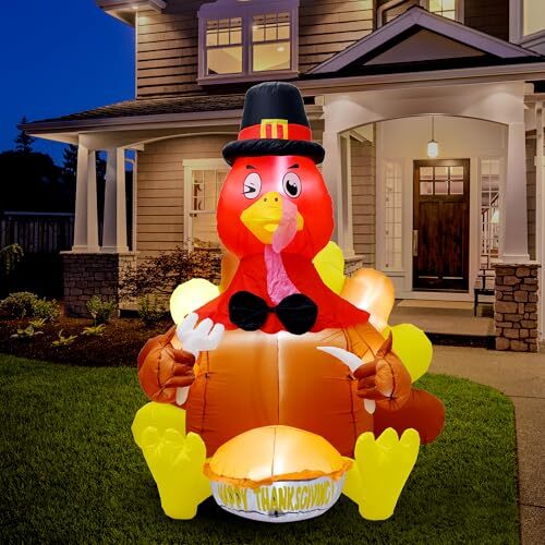 6 Fuß Thanksgiving Aufblasbare Dekoration, Thanksgiving Aufblasbare Dekor Türkei - Bild 5 von 7