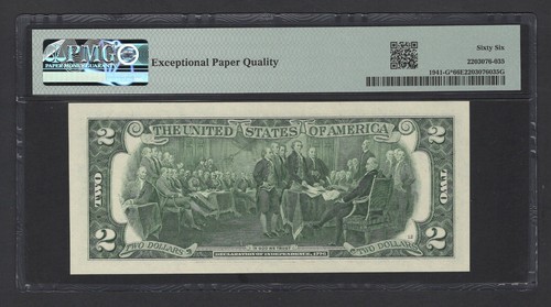 United States-Federal Reserve 2 Dollars 2017A Fr#1941-G* (G* Block) UNC Grade 66 - Picture 2 of 2