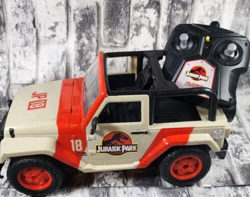 Jada Jurassic Park Jeep Rc & 2 LG Interactive Roaring Dinosaurs Lot - Picture 2 of 13