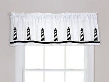 Lighthouse Cape Hatteras Window Valance in Your Choice of Colors Handmade Decor