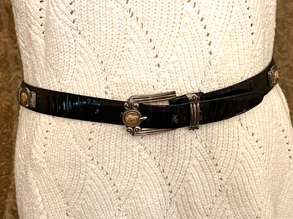 BRIGHTON Black Belt Silver & Gold Sun Museum Collection 1996  display picture 2