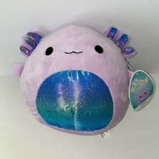 Original Squishmallows Monica Axolotl 7.5  Plush Lavender with Iridescent Belly