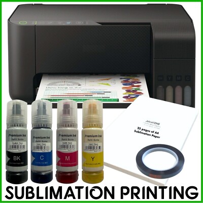 Sublimation Bundle: Epson Tank ET-2860 Drucker + Non-OEM Sublimation Tinte & Papier