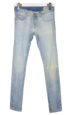 Diesel Livier Super Slim-legging 0067k_Stretch Jeans Damen W29 Zip Whiskers