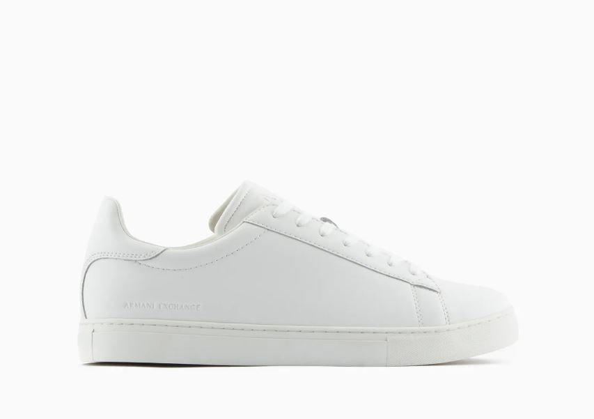 Zapatos AX ARMANI EXCHANGE XUX001 XV093 Zapatilla De Cuero Logo 00001 Blanco
