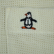 Penguin Shirt VTG Grand Slam Munsingwear Size M/L 70s 80s Pale Yellow Knit Mesh