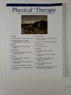 Physical Therapy Journal of American PT Assoc Sept 2016 Vol 96 #9 Acute Hospital