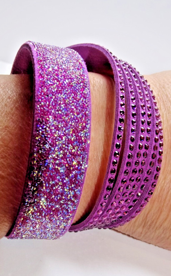 Swarovski Slake Purple Duo Bracelet 51692 , Unused, Purple NEW