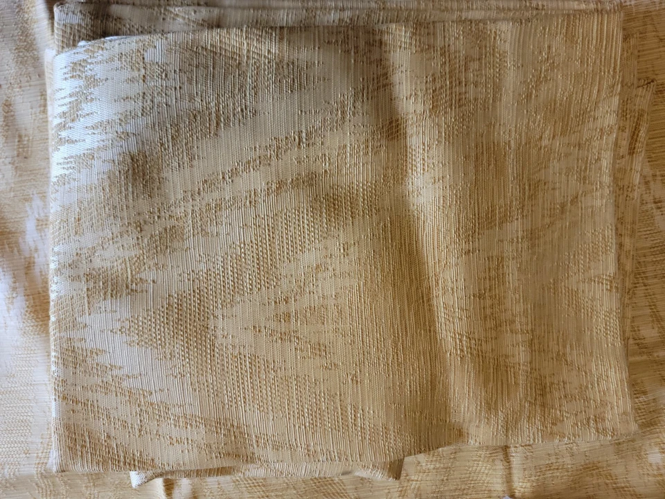 LOTE DE 4 CORTINAS GRANDES 5 CENEFAS BURLINGTON HOUSE ORO AMARILLO MCM DE COLECCIÓN Foto 2 de 4