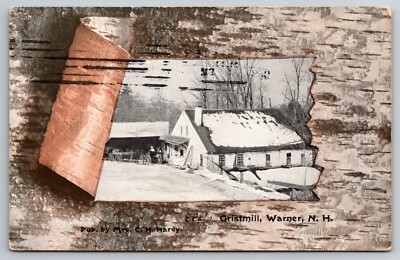 Ela's Gristmill Warner New Hampshire NH c1905 Postcard