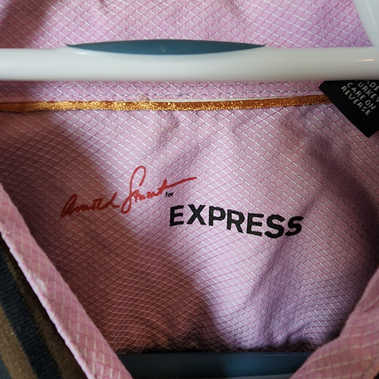 x2 Express Arnold Stuart Striped Button Up Long S… - image 3