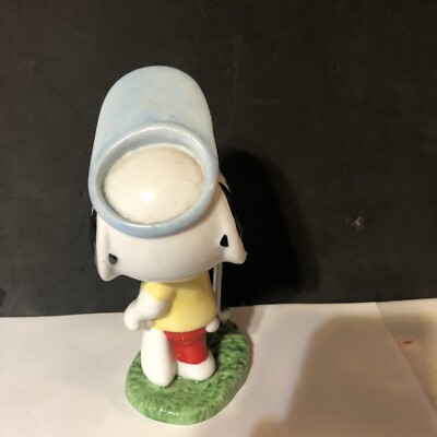 Poupée Ancienne Snoopy Golfeur De 1956 - United Feature Syndicate - Rare Avec Sac Et Chapeau