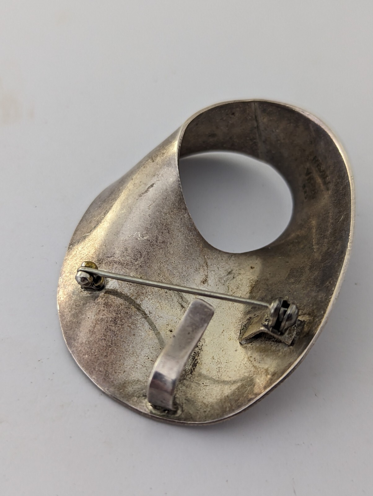 Solid Sterling Silver 2" Mobious Abstract Moderni… - image 5