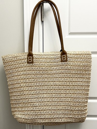 Sand Woven Straw Gold Twist Lock Handbag main image 1