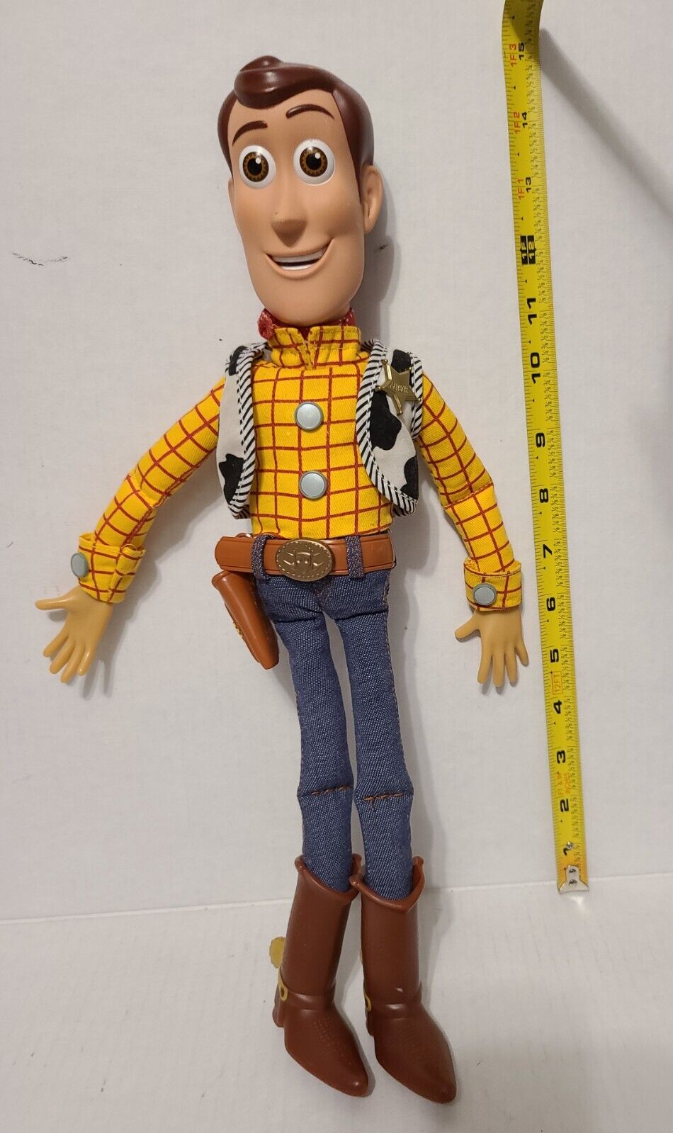 Disney Toy Story 4 Woody Pull String Doll 15 Tall w/ Bonnie on Boot