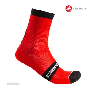 red cycling socks