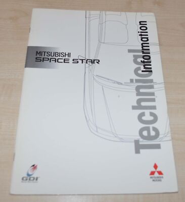 2001 Mitsubishi Space Star Technical Information Brochure Prospekt ENG