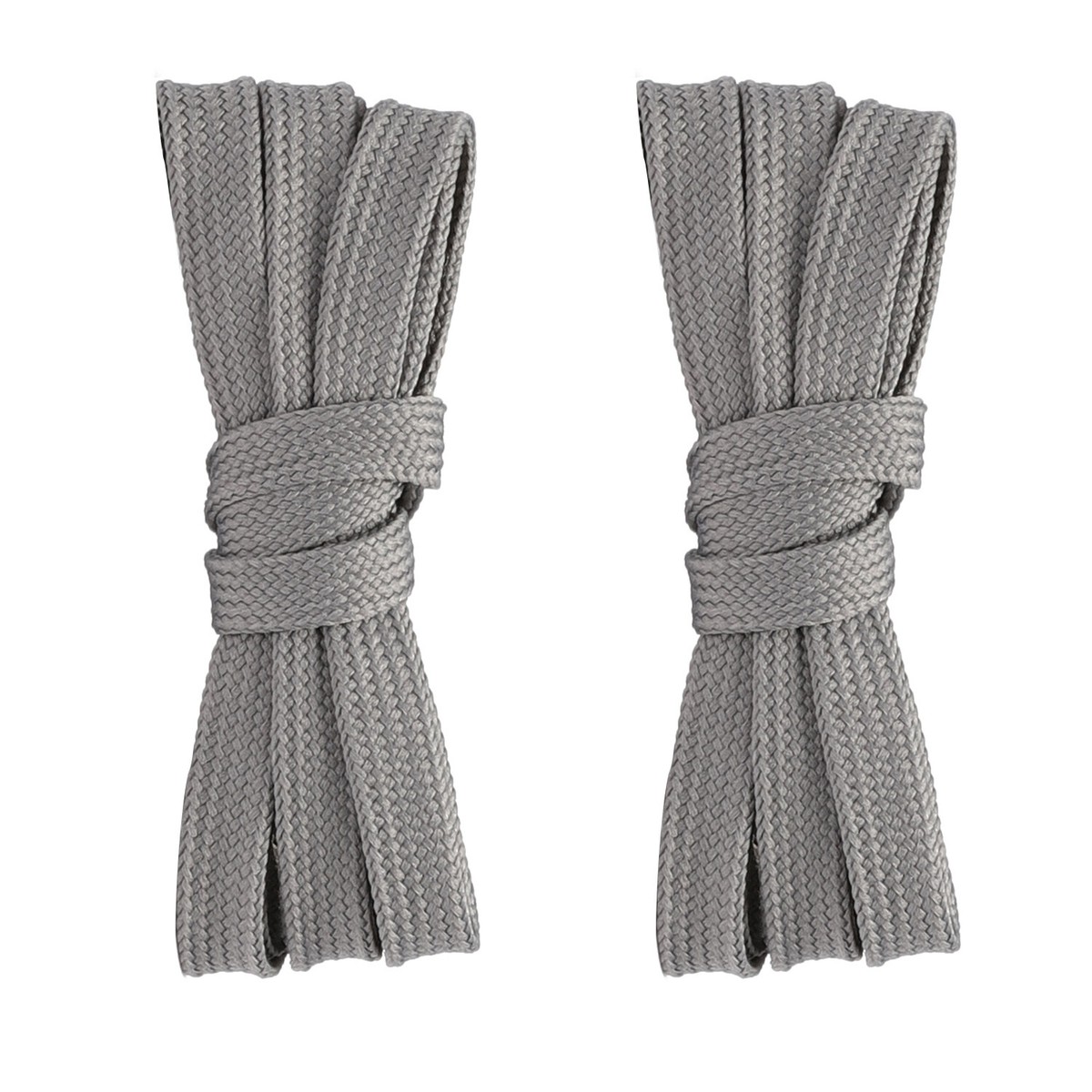 Light Grey Flat Trainer Laces 2pair Double Layers Flat Shoe Laces