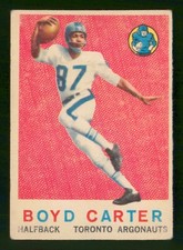 BOYD CARTER 1959 TOPPS CFL 59 NO 68 VG+          21183