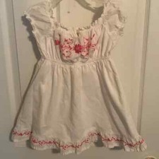 CHAPS Infant Embroidered Ruffle Dress Size 24 Months Baby Girl