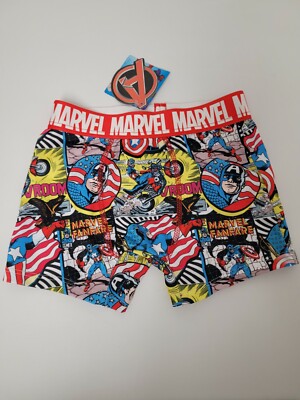 FREEGUN Herren-Boxershorts Marvel Avengers Captain America Design