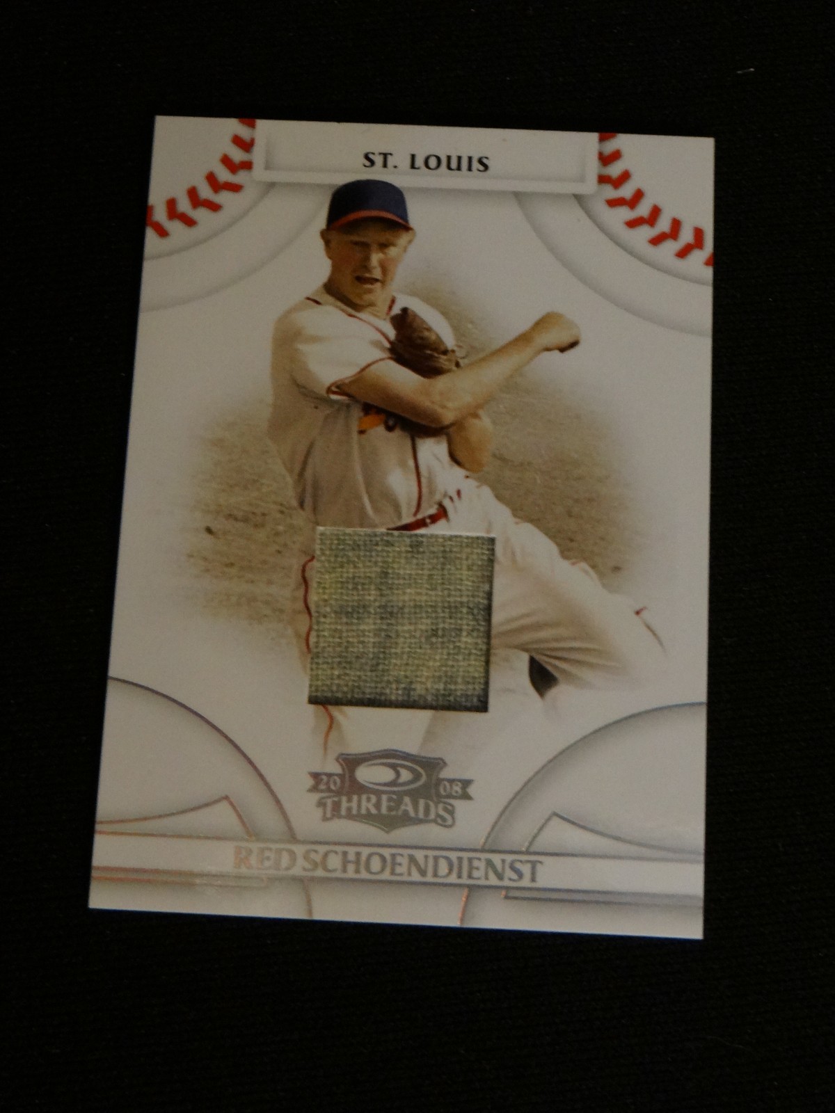 2008 DONRUSS THREADS Jersey /300 Red Schoendienst #47 HOF