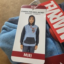 Marvel Comics Kids Hooded Zip Up Jacket, Size 8, Medium