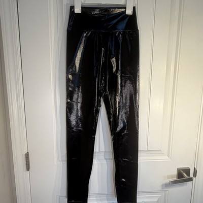Urban Buck Black Faux Leather Leggings Women s Small High Rise Shiny
