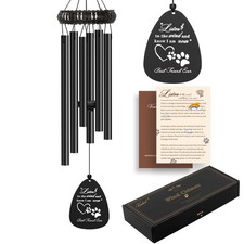 28" Pet Sympathy Wind Chimes, Dog Memorial Gifts for Loss of Dog, Loss of Pet...