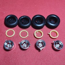 Deep Dish Slotted Mag Wheels 1936 Ford Roadster 125 Scale Model Car Part Amt Deep Dish Slotted Mag Wheels 1936 Ford Roadster 125 Scale Model Car Part Amt