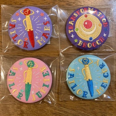 Sailor Moon Store Embroidery Can Badge Mercury Mars Jupiter