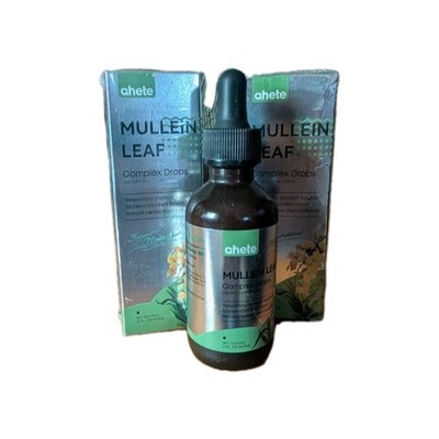 Chete Mullein Leaf Complex Drops 2000mg Cool Mint Respiratory Support. 2 Bottles