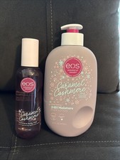 EOS Holiday Caramel Cashmere Body Lotion 16oz  6oz Mist NEW
